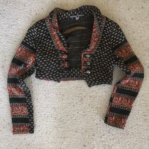 Mini crop military style jacket